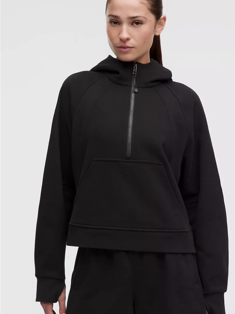 lululemon athletica navy Half-Zip Hoodie scuba